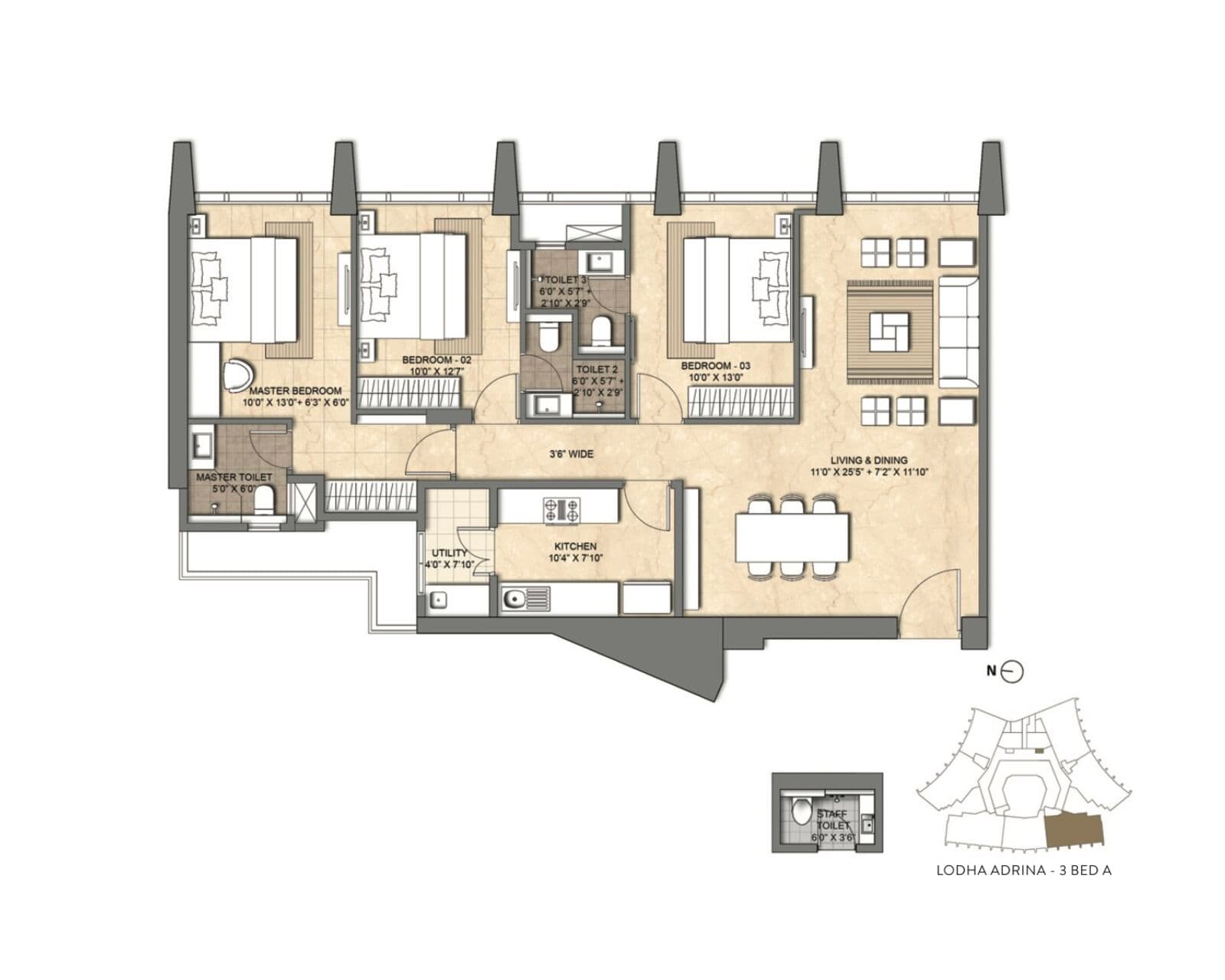 4 BHK Floor Plan