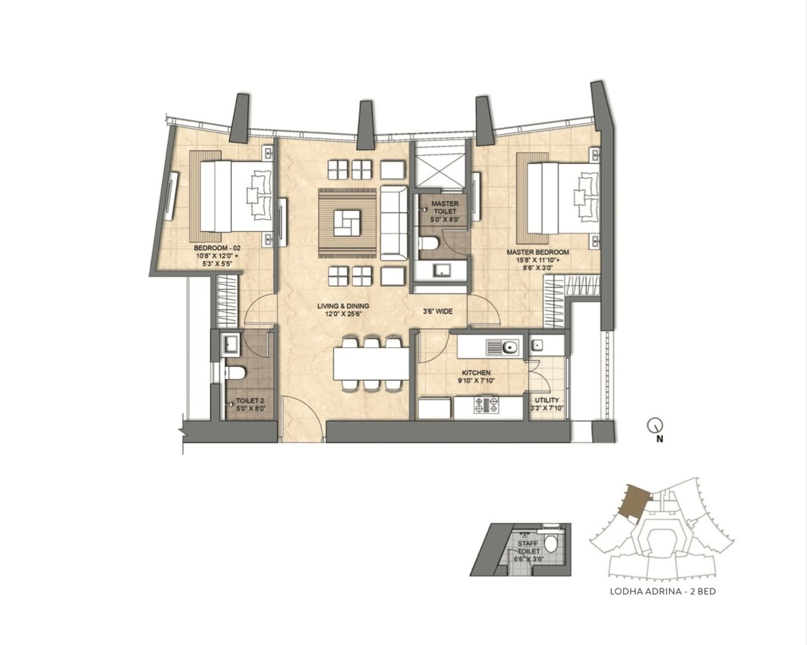 3 BHK Floor Plan